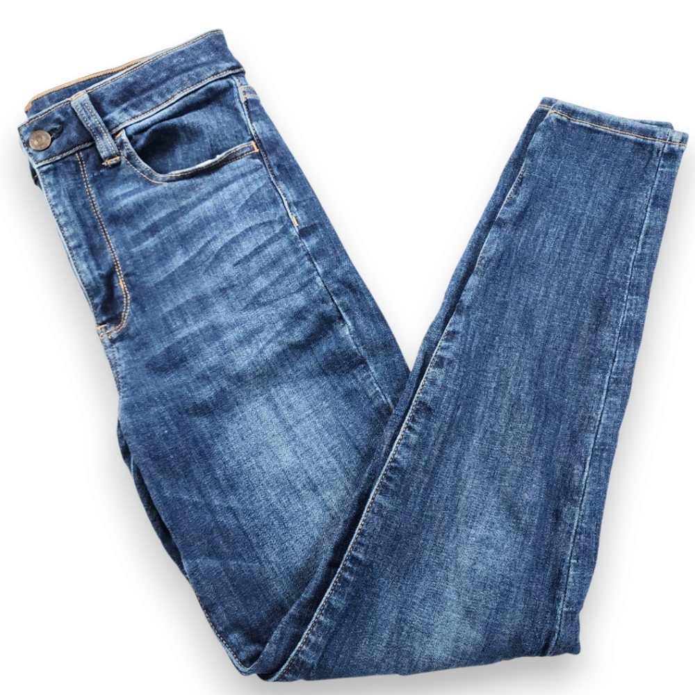 Women's Classic Mid-Rise Blue Skinny Jeans